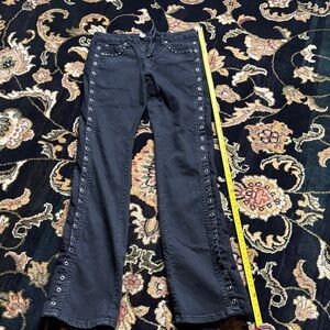 Platinum Plus Black Lase-up jeans